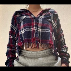 Rue21 Plaid Crop Flannel❤️💙